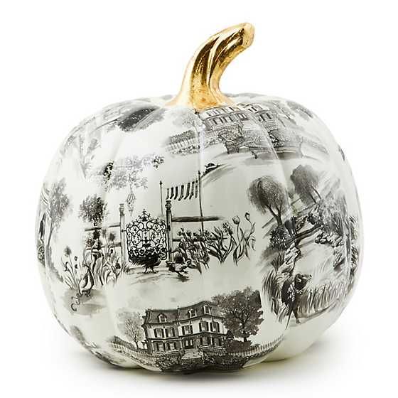 Black Toile Large Pumpkin | MacKenzie-Childs