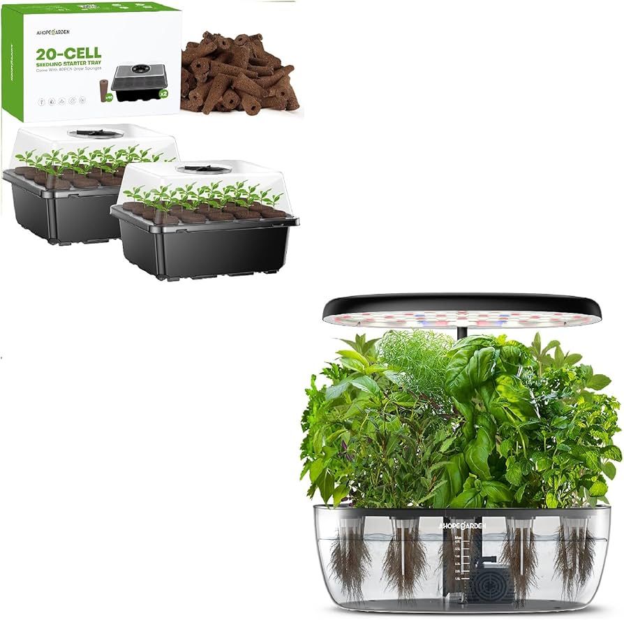 Seed Starter Tray with 12 Pods Indoor Garden Transparent | Amazon (US)