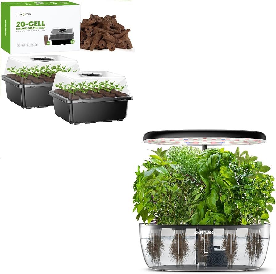 Seed Starter Tray with 12 Pods Indoor Garden Transparent | Amazon (US)
