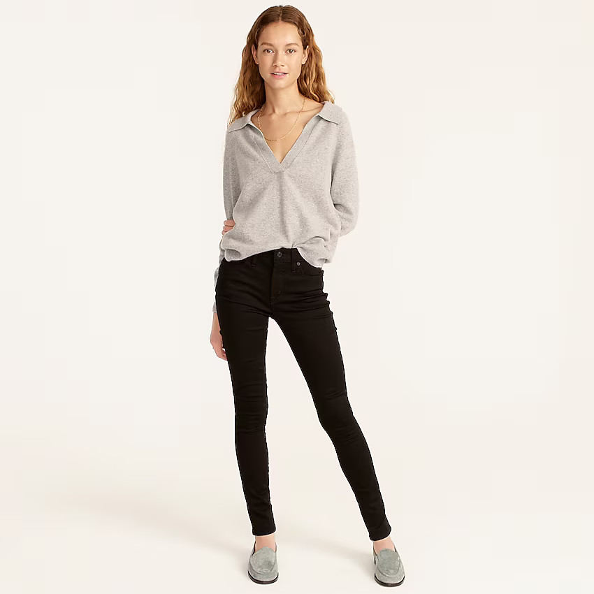 Tall 9" high-rise stretchy toothpick jean in new black | J. Crew US
