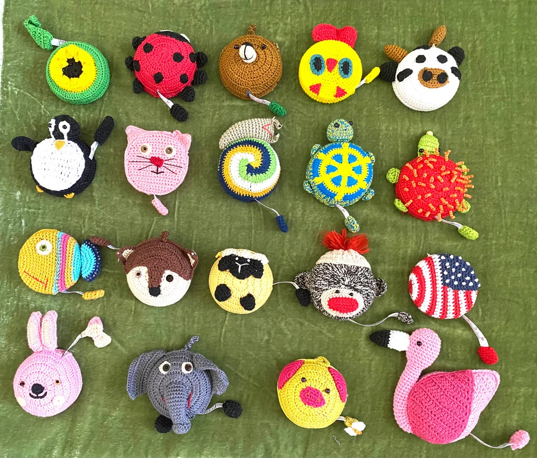 Crocheted Tape Measure, Handmade Measuring Tape, Animal/Flower Tape Measure, Retractable Ruler/Me... | Etsy (US)