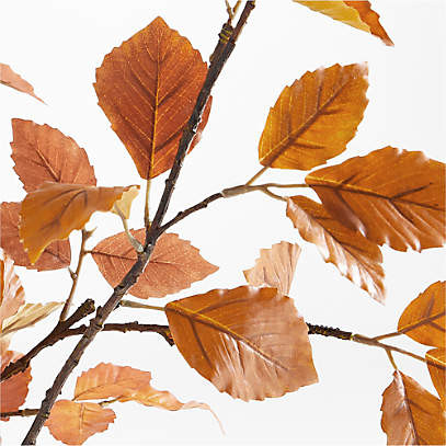 Faux Rust Leaf Branch 66" + Reviews | Crate & Barrel | Crate & Barrel