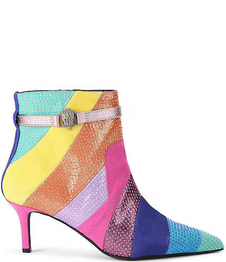 Kensington Flexi Rainbow Crystal Stripe Logo Ornamented Booties | Dillard's
