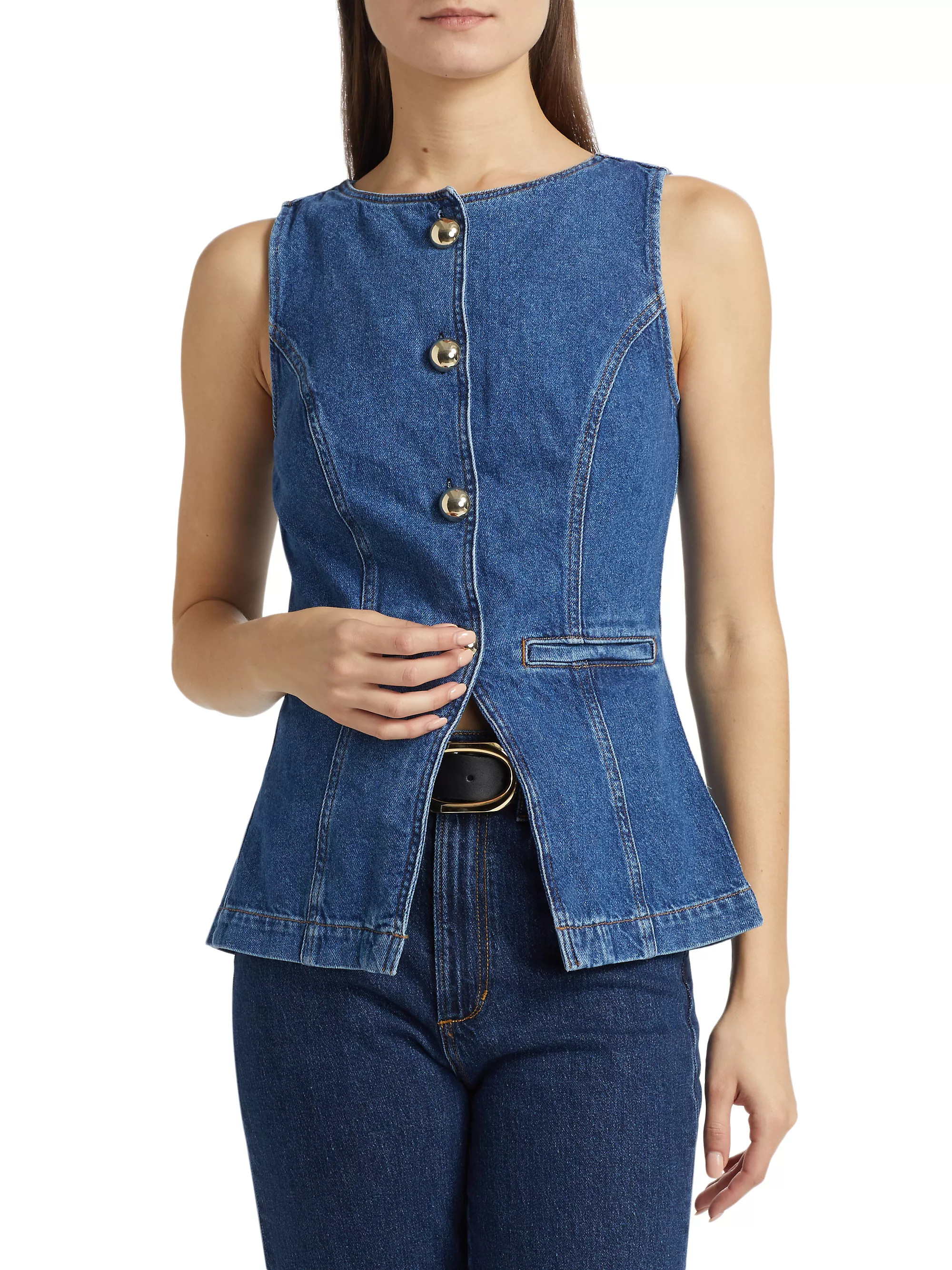 Ophelia Denim Top | Saks Fifth Avenue