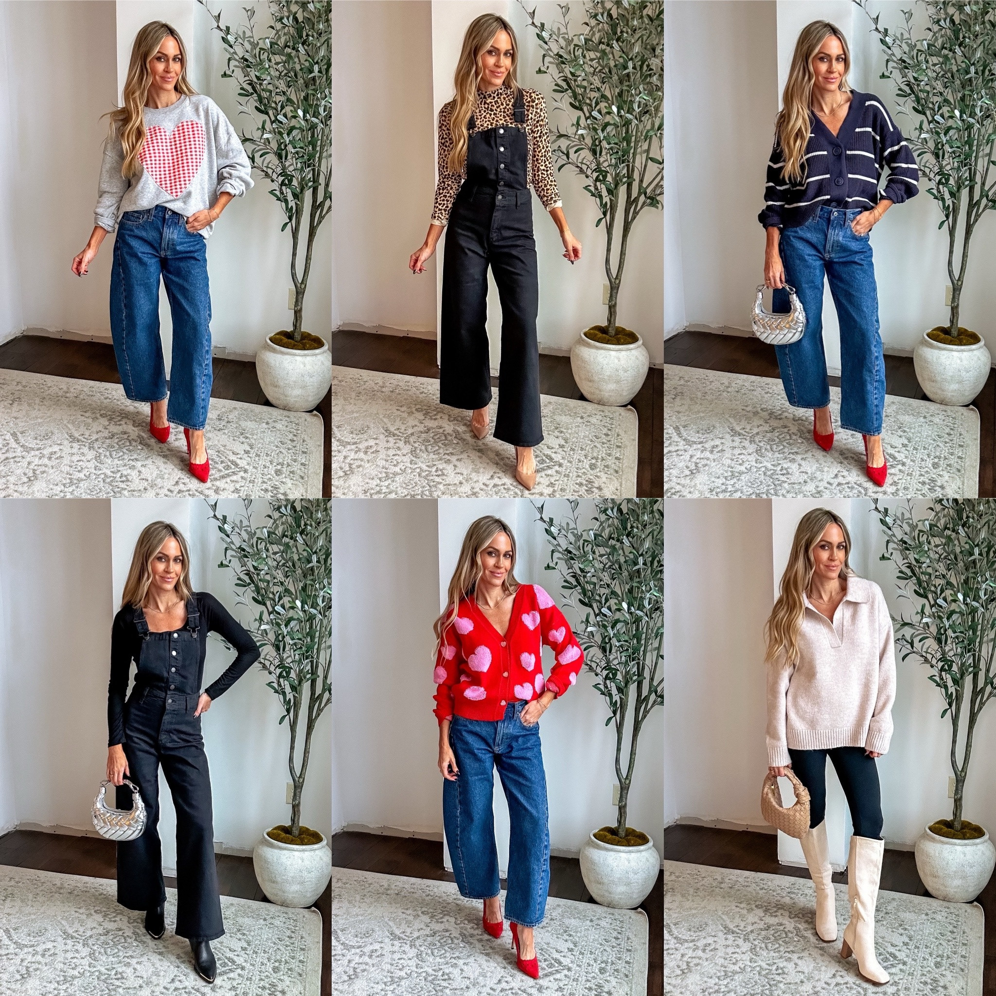 Casual outfits from target!
Sizing details:
Heart sweatshirt - M (sized up!!)
Overalls - 0
Striped cardigan - small
Cream sweater - M (sized up!!)
Heart cardigan - small

Barrel Jeans are not target but are on sale! Wearing 25 short - prob could have sized down one, they do run a little big!

#LTKStyleTip #LTKFindsUnder50 #LTKOver40