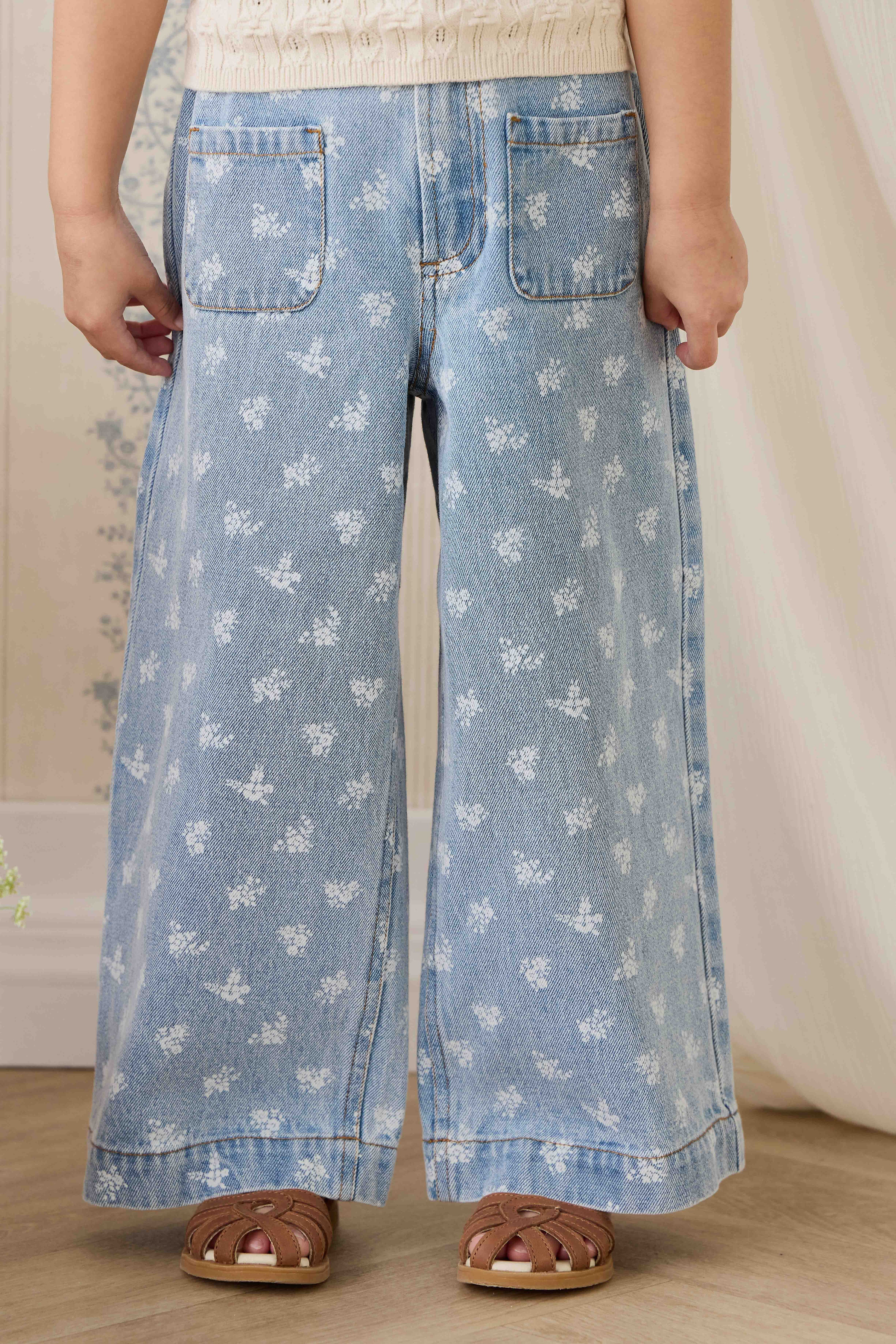 Theodora Pant - Tully Floral Denim | Jamie Kay