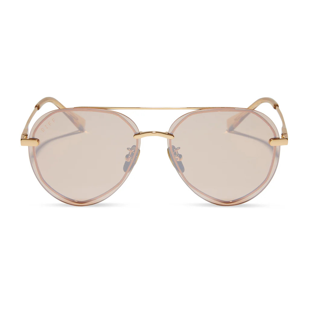 LENOX XS - GOLD + HONEY CRYSTAL FLASH SUNGLASSES | DIFF Eyewear