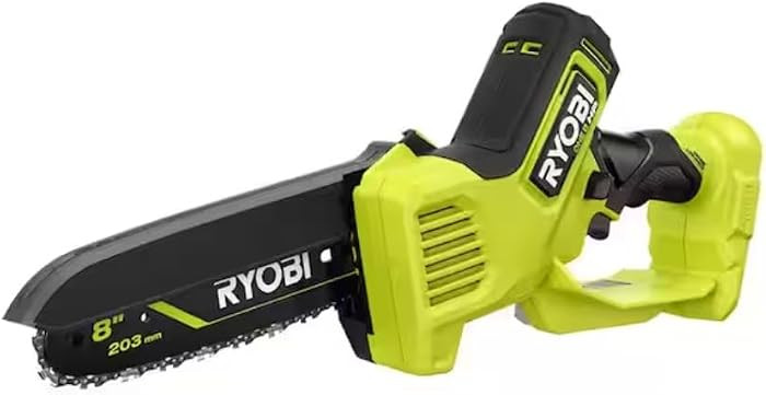 RYOBI 18V Brushless 8 in. Battery Compact Pruning Mini Chainsaw (Tool Only) | Amazon (US)
