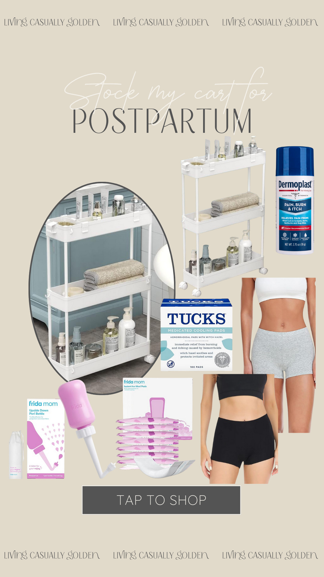Postpartum Cart| Everything I have stocked in my cart in my bathroom for postpartum care. The Frida Mom cooling pads are a game changer!  

 

#LTKBaby #LTKBump