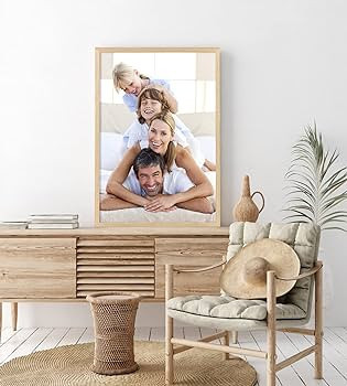 Yaetm 16x24 Frame Set of 2, Solid Oak Wood Poster Frame 16 x 24 inches, Wall Gallery 16x24 Pictur... | Amazon (US)