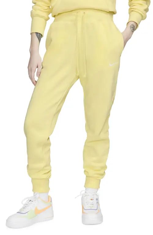 Nike Sportswear Phoenix Fleece Sweatpants in Lemon Chiffon/Sail at Nordstrom, Size Xx-Large | Nordstrom