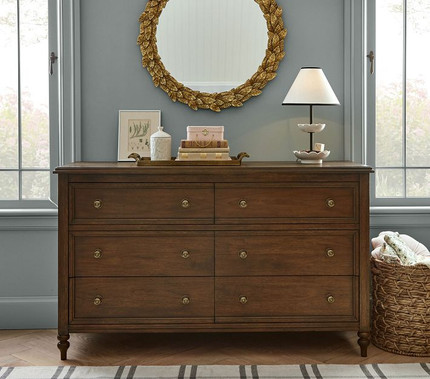 Chris Loves Julia Turned Wood Extra-Wide Dresser