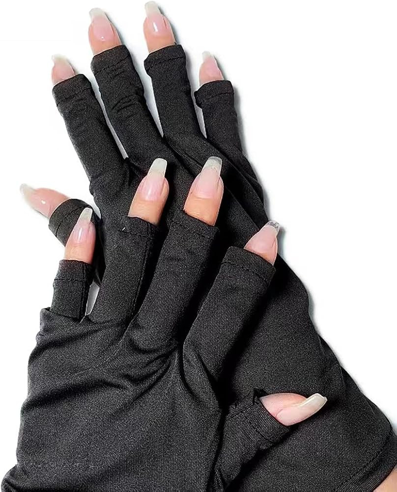Faiteary UV Protection Gloves for Gel Nail Lamp, Skin Care Anti UV Light Gloves for Making Gel Na... | Amazon (US)