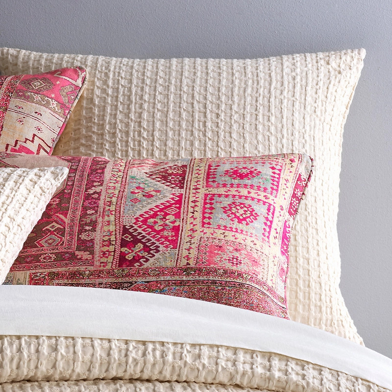 Waffle Ivory Matelassé Sham | Annie Selke