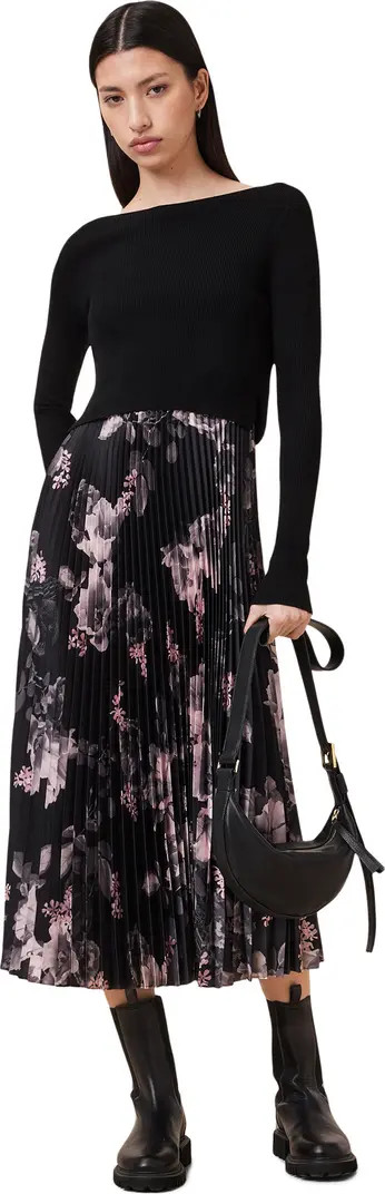 AllSaints Hera Crop Sweater & Midi Slipdress Set | Nordstrom | Nordstrom