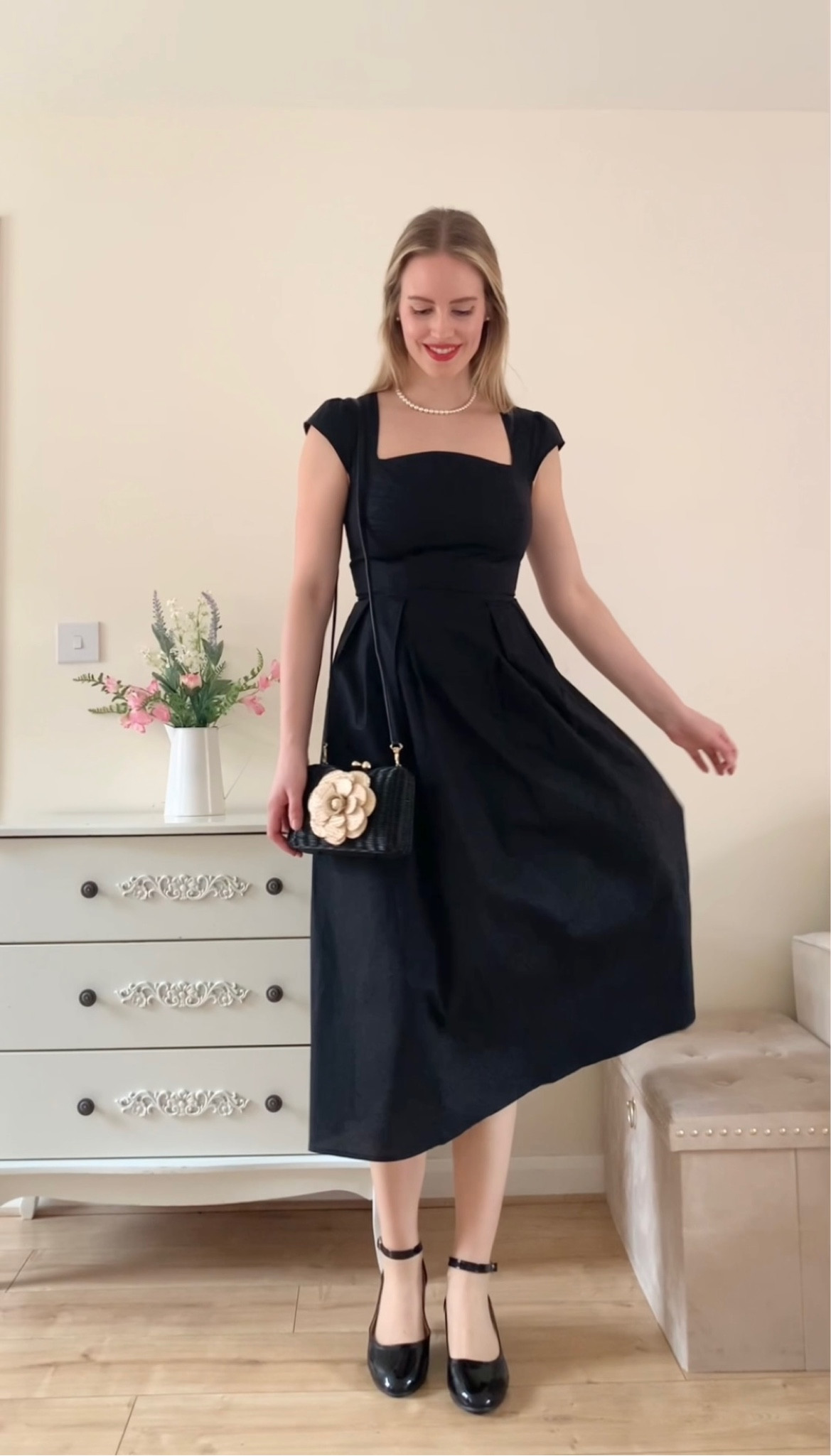 Black dress by Rihoas 🖤

Vintage style retro style Parisian style spring fashion 

#LTKfindsunder50 #LTKstyletip #LTKfindsunder100