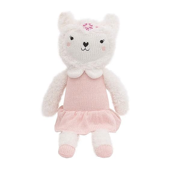 Cuddle Me Lolly The Llama 12” White and Pink Knit Plush Stuffed Animal | Amazon (US)