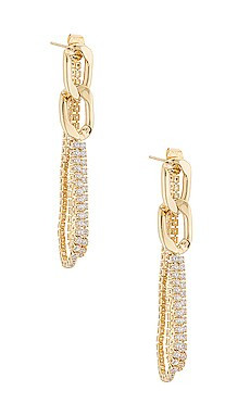 BRACHA Raquel Link Huggie Earrings in Gold from Revolve.com | Revolve Clothing (Global)