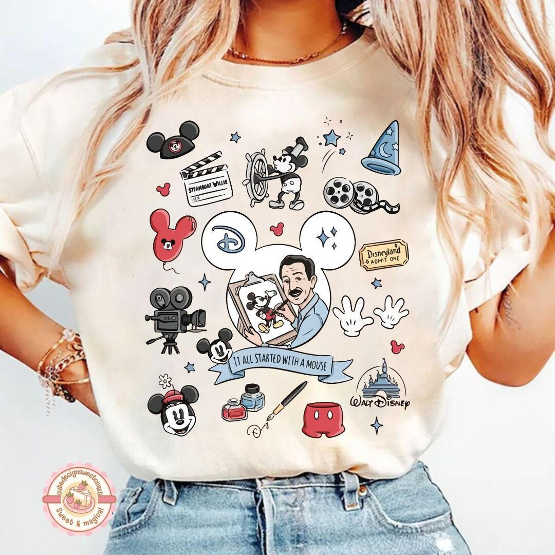 Vintage Walt Disney and Mickey Shirt, Family Matching Castle Shirts, Magic Kingdom Shirt, Retro D... | Etsy (US)