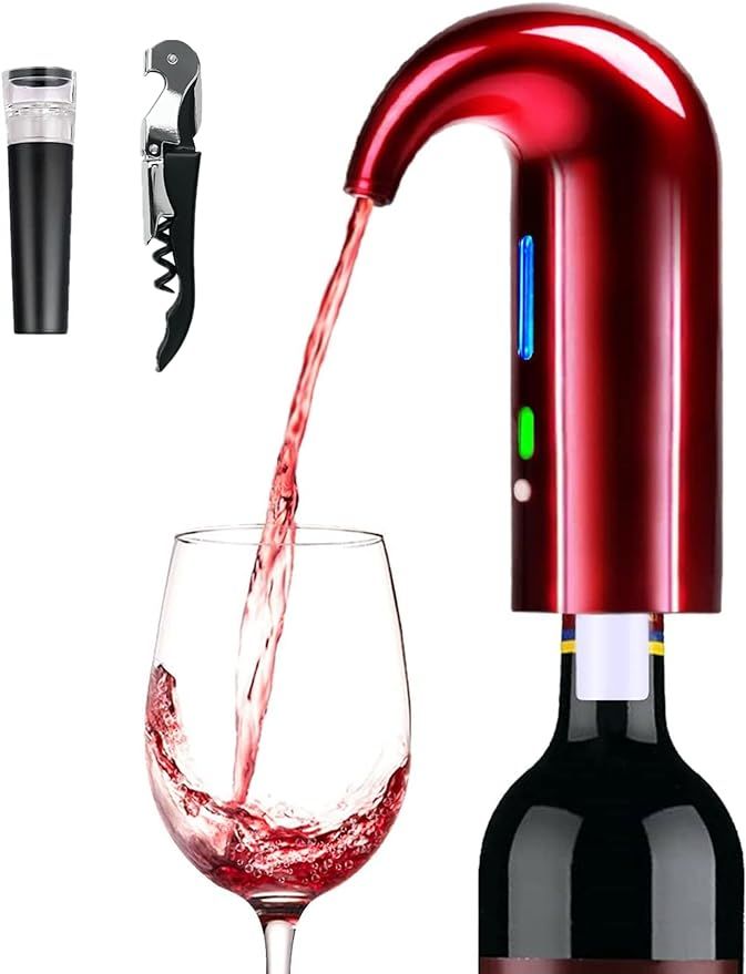 Electric Wine Aerator, Wine Dispenser, Aeration and Decanter Wine Pourer, Red White Wine Accessor... | Amazon (US)