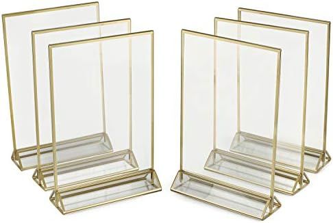 Super Star Quality Clear Acrylic Double Sided Frames Display Holder with Vertical Stand and 3mm G... | Amazon (US)