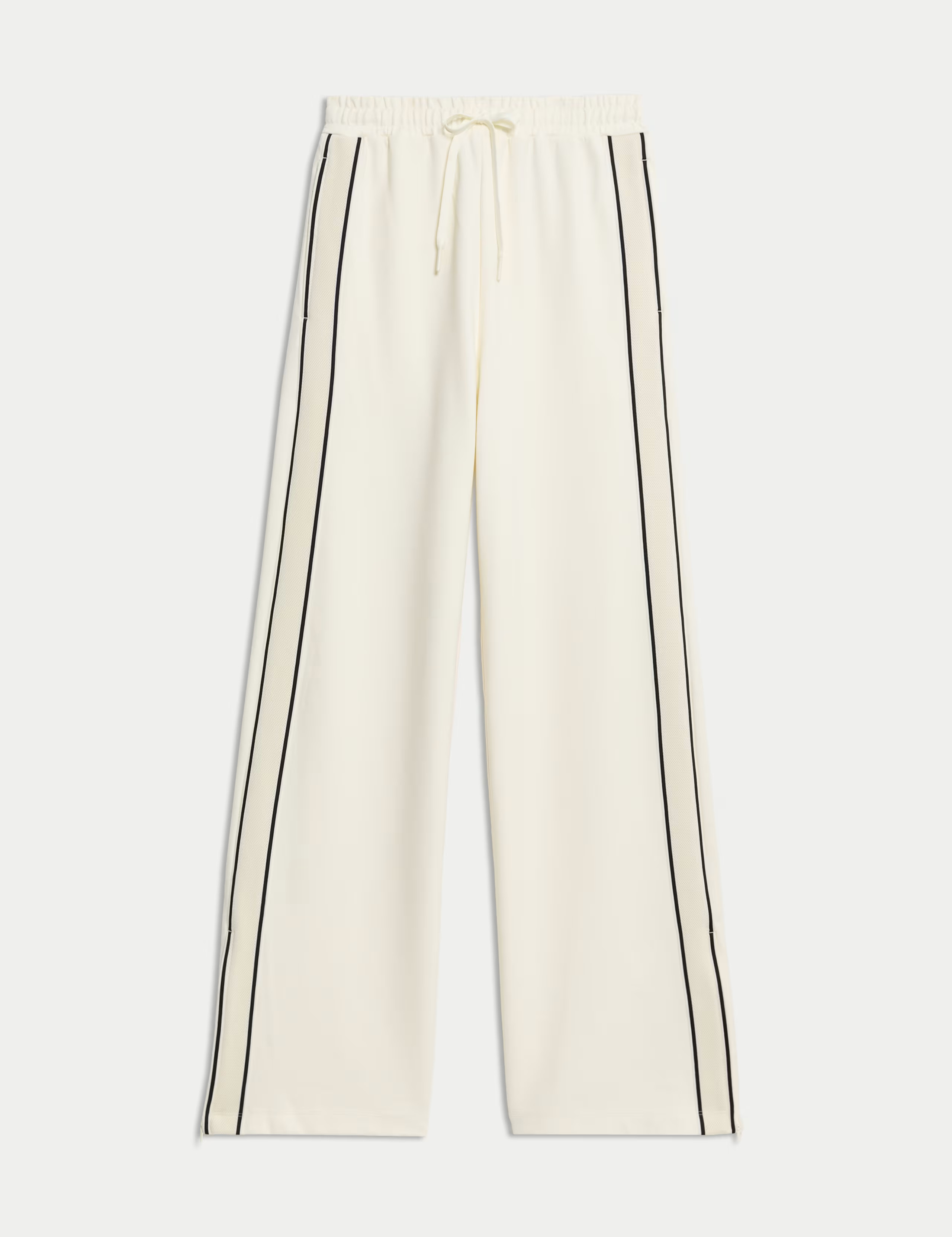 Jersey Side Stripe Wide Leg Trousers | M&S Collection at M&S | Marks & Spencer (UK)