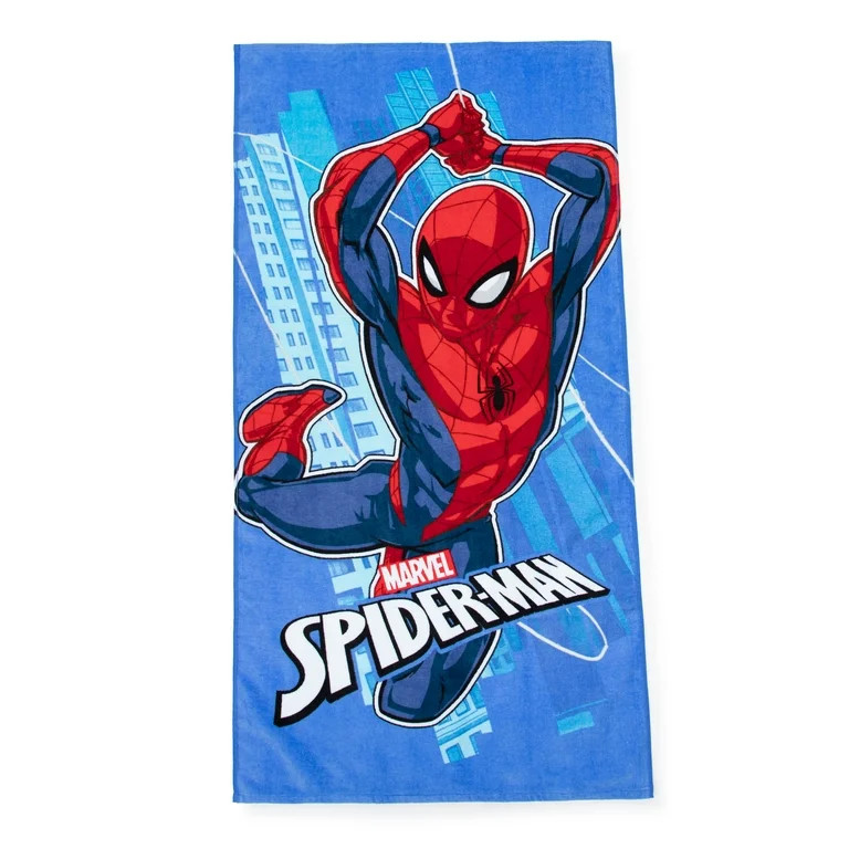 Marvel Spiderman Cotton Kids Beach Towel, 28" X 58" - Walmart.com | Walmart (US)