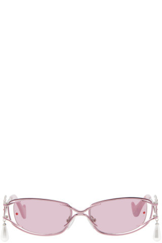 Pink Ian Charms Edition Daddy's Girl Sunglasses | SSENSE