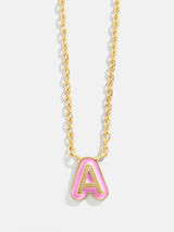 18K Gold Enamel Bubble Initial Necklace | BaubleBar (US)