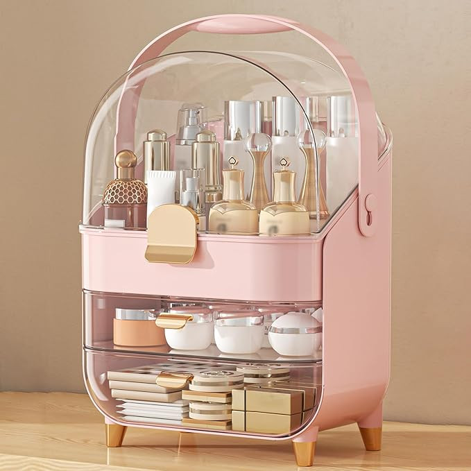 Makeup Organizer Countertop, Skincare Holder Bathroom Counter Organizer, Storage Box Cosmetic Dis... | Amazon (US)