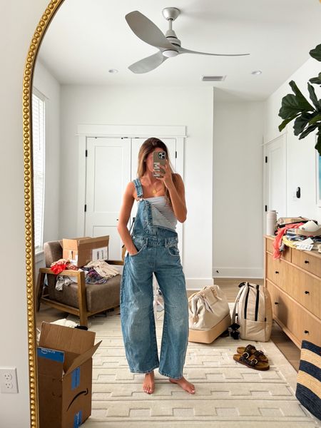 obsessed is an understatement!! barrel jeans are here to stay so of course I had to get the overalls version:) wearing size XS (height reference: 5’5) 

#LTKFestival #LTKeurope #LTKstyletip