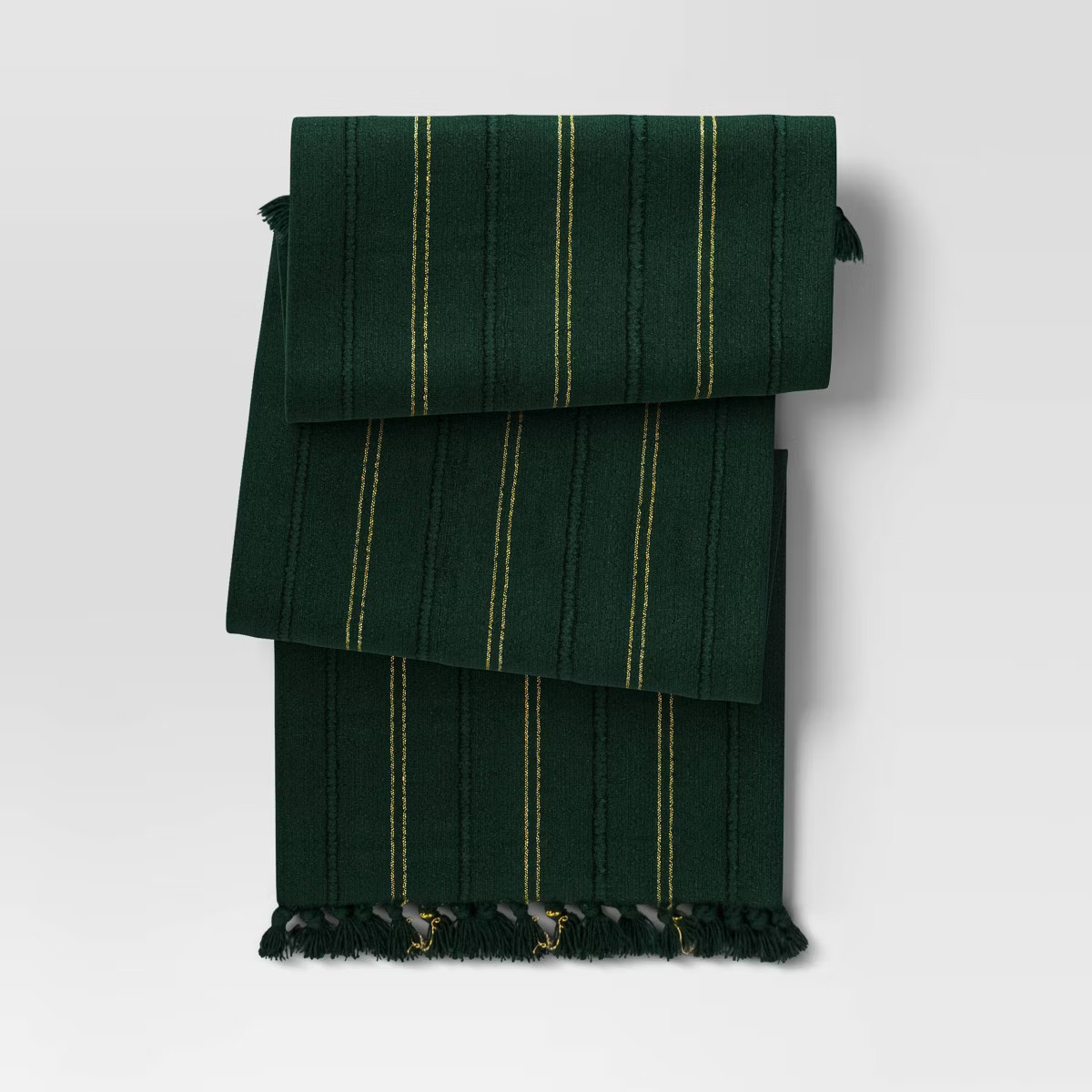 72"x14" Cotton Textured Single Layer Table Runner Green - Threshold™ | Target