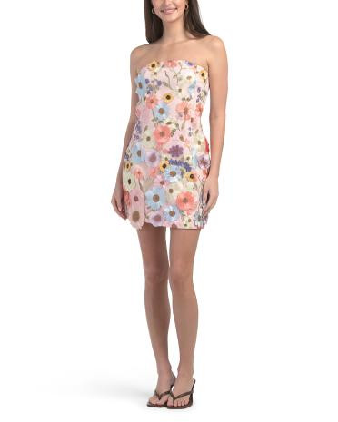 floral embroidered mini dress | TJ Maxx
