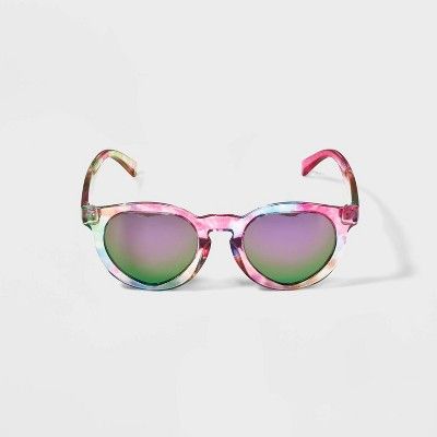 Girls' Crystal Tie-Dye Printed Round Sunglasses - Cat & Jack™ | Target