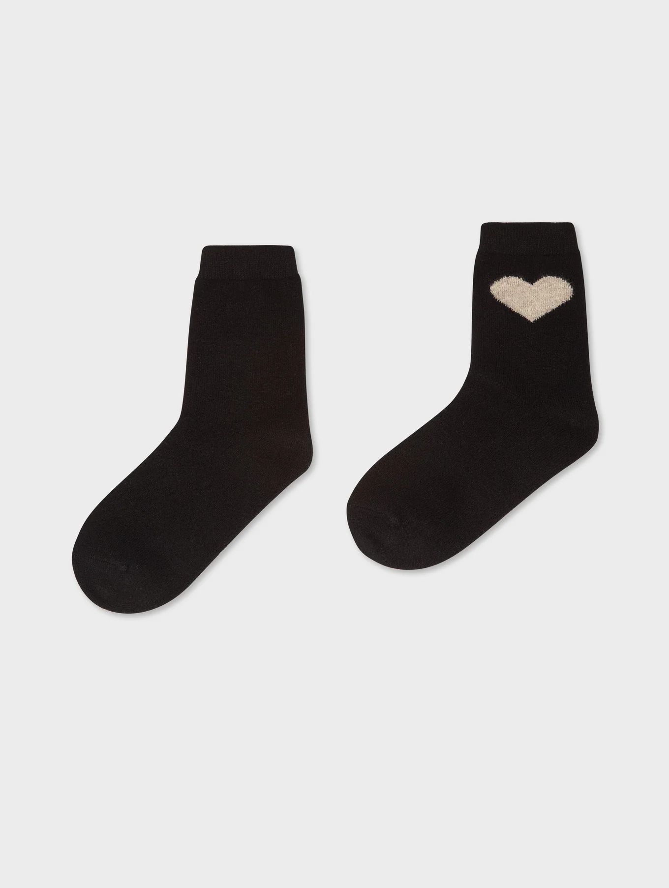 Cashmere Heart Socks | White and Warren