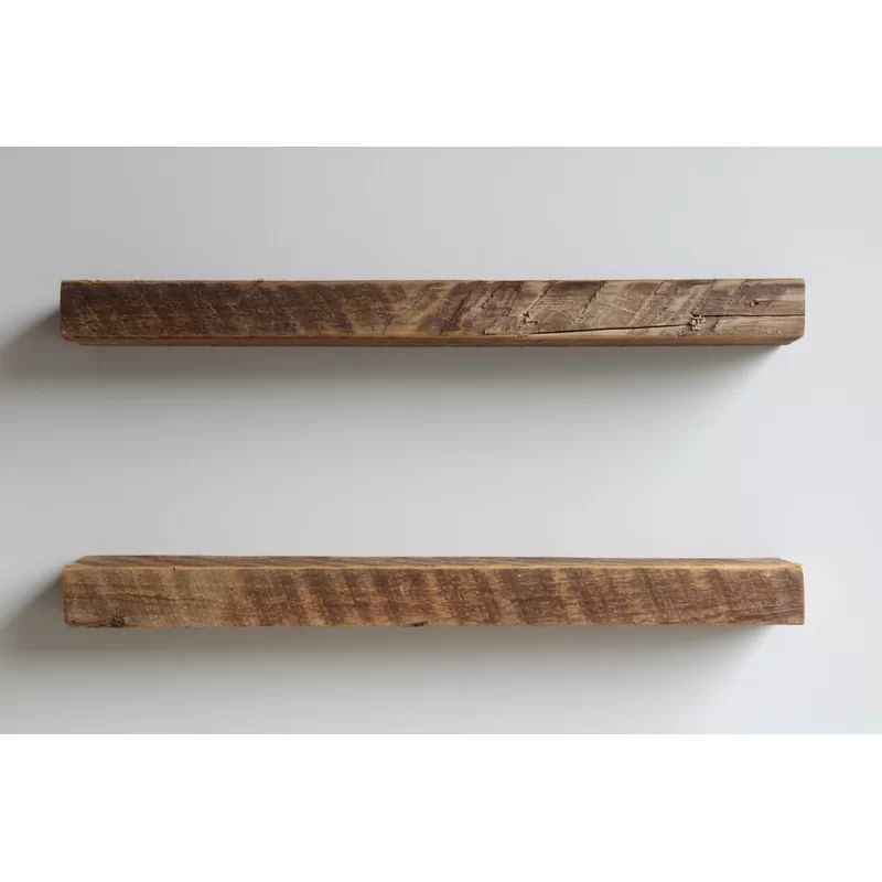 Joao 2 Piece Poplar Solid Wood Floating Shelf (Set of 2) | Wayfair North America