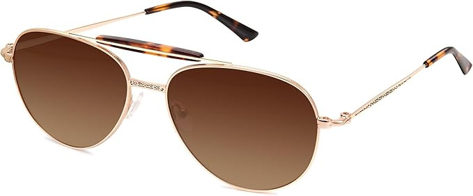 FURTALK Aviator Sunglasses Womens Stylish Trendy Polarized UV400 Protection Metal Sunnies FT9028 | Amazon (US)