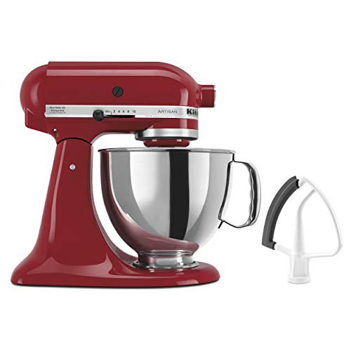 KitchenAid Value Bundle Artisan Series 5 Quart Tilt-Head Stand Mixer with Included Flex Edge Beater, KSM150FEER, Empire Red | Amazon (US)