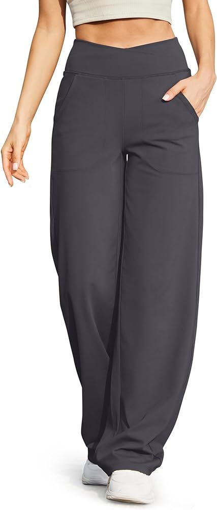 G4Free Wide Leg Pants for Women Yoga Dress Pants with Pockets Petite/Regular/Tall Loose Casual Wo... | Amazon (US)