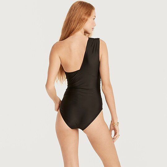 Ruched one-shoulder one-piece | J. Crew US