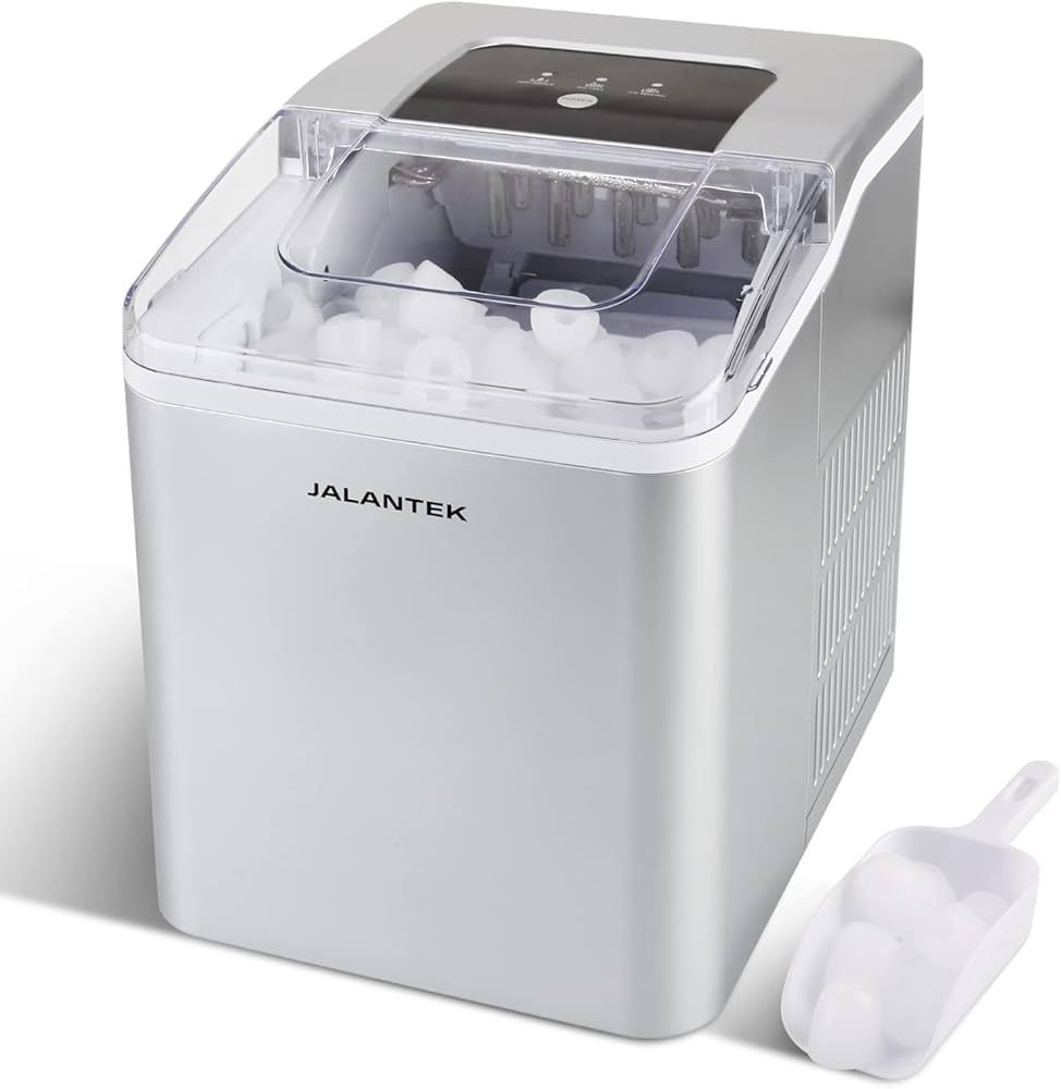 JALANTEK Counter top Ice Maker Machine with Self-Cleaning, 9 Ice Cubes Ready in 8 Minutes, 26lbs ... | Amazon (US)