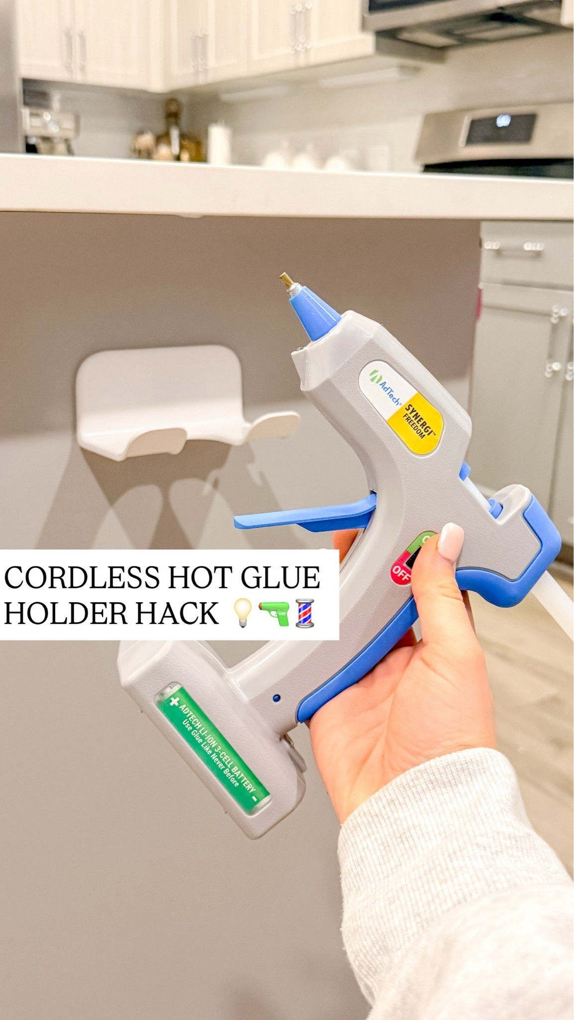 Link to the exact cordless hot glue gun and Mount I used! 

Just keep in mind it might not work for all of them since the trigger happens to line up perfectly on mine 

I did link another option that might work better if you have a different version (but I have not tried it personally!)