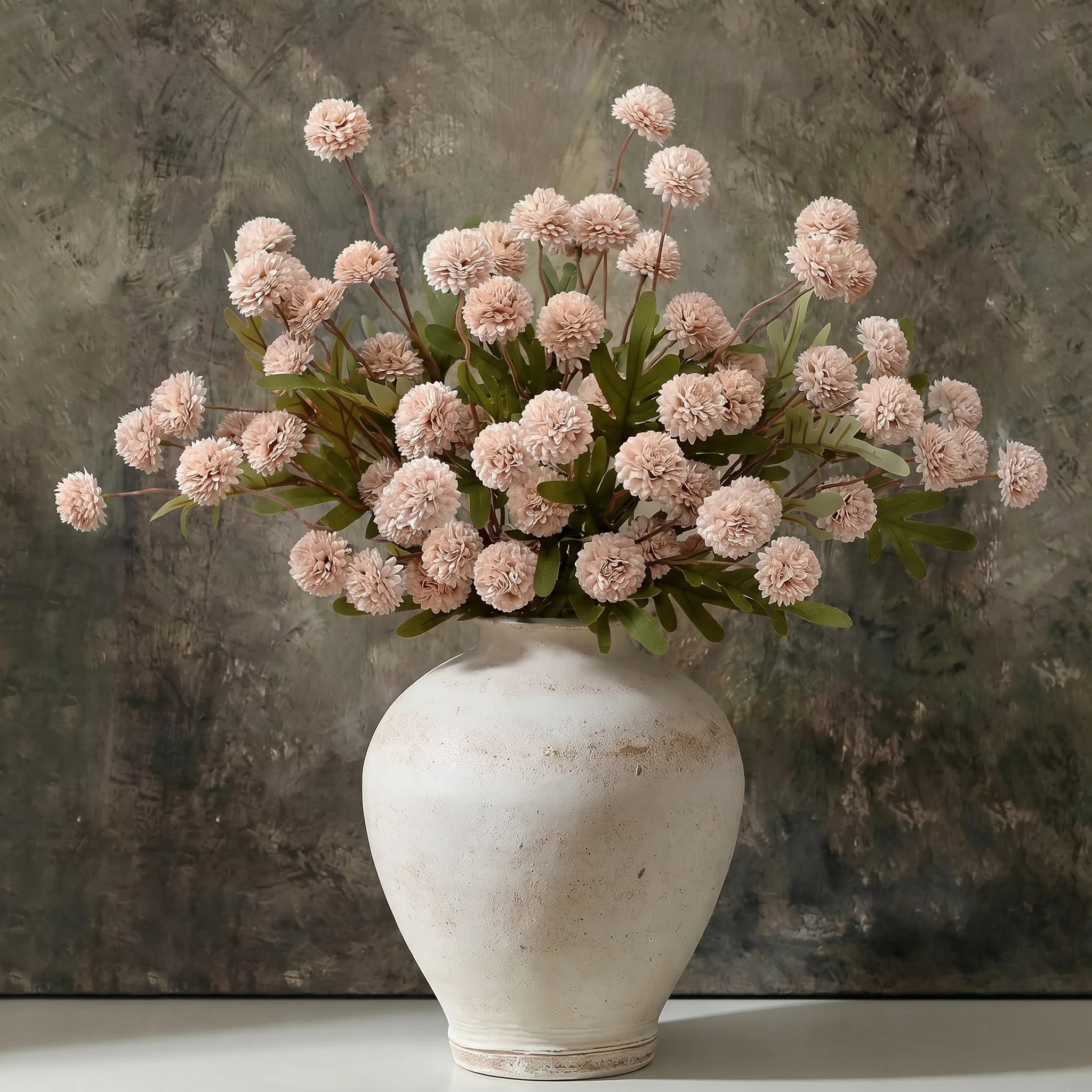 Waipfaru Fake Silk Pompon Mum Artificial Flowers,10 Stem Faux Chrysanthemums,Realistic Floral Dec... | Walmart (US)