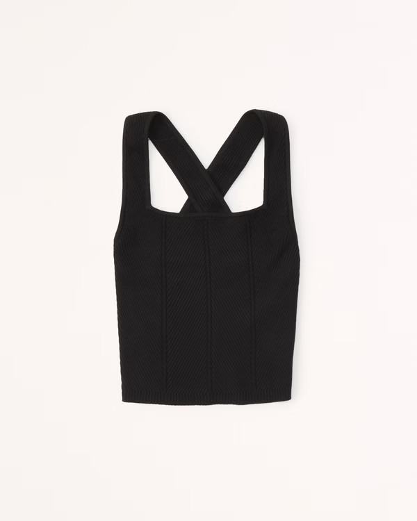 Elevated Ribbed Crossback Tank | Abercrombie & Fitch (US)