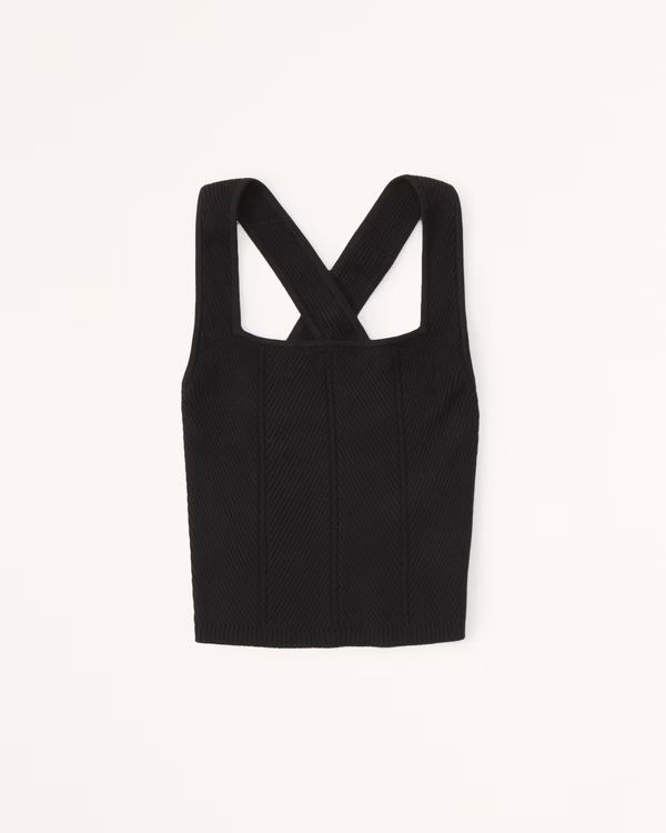 Women's Elevated Ribbed Crossback Tank | Women's Tops | Abercrombie.com | Abercrombie & Fitch (US)