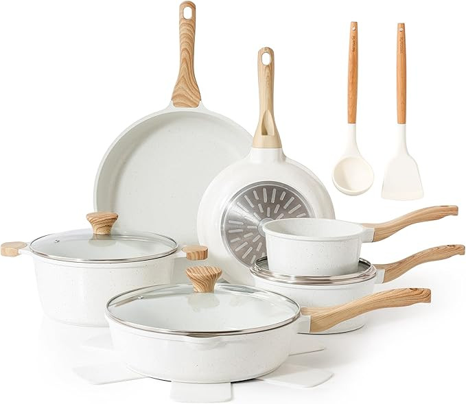 SENSARTE Nonstick Ceramic Cookware Set 16-Piece, Healthy Pots and Pans Set, Non-toxic Kitchen Coo... | Amazon (US)