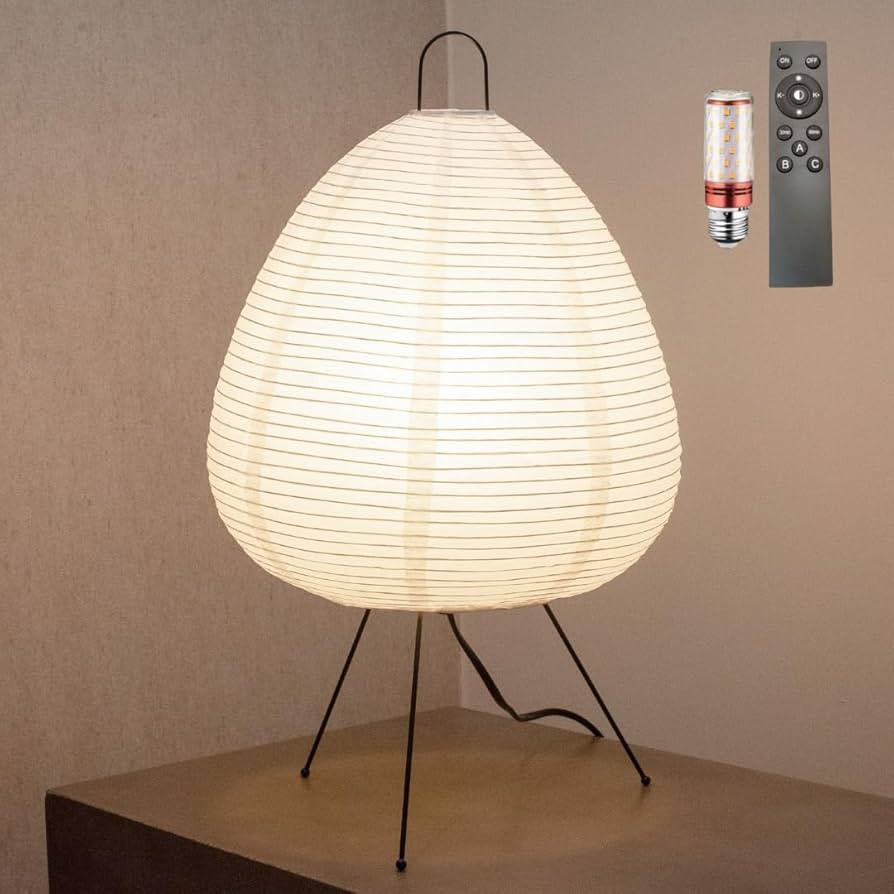 Dimmable Noguchi Lamp • Ambient Lighting Paper Lamp • Japanese Decor Lantern • Cozy Japandi... | Amazon (US)