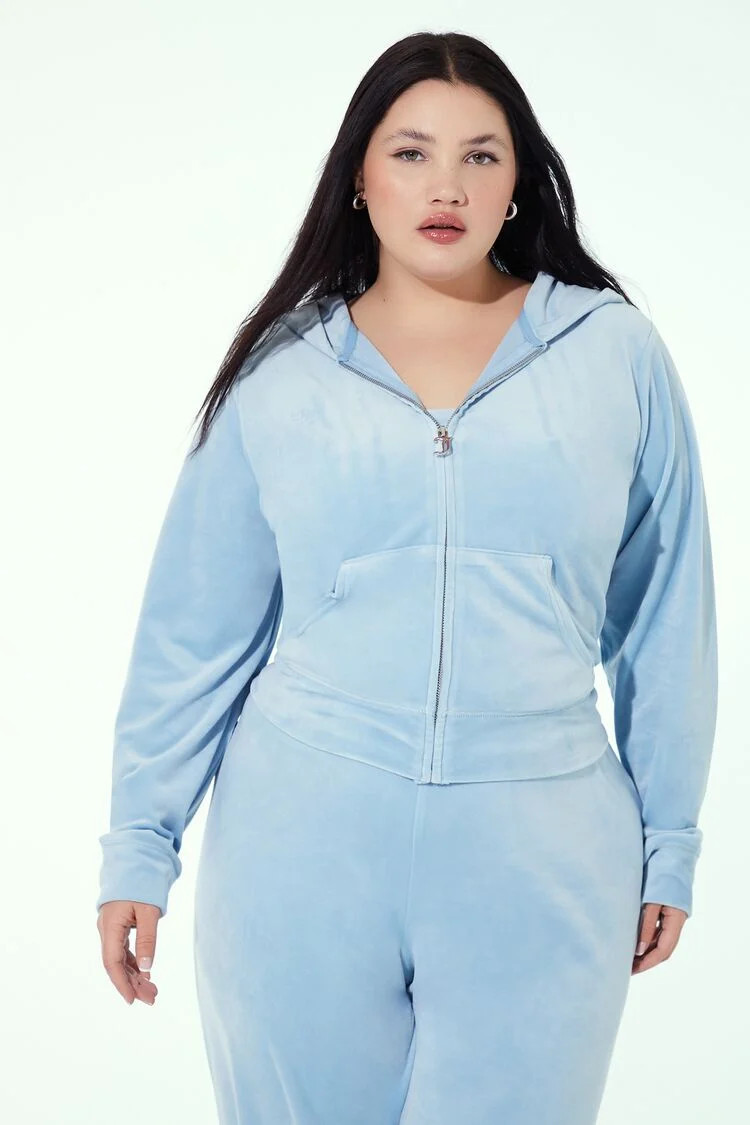 Plus Size Juicy Couture Zip-Up Hoodie | Forever 21