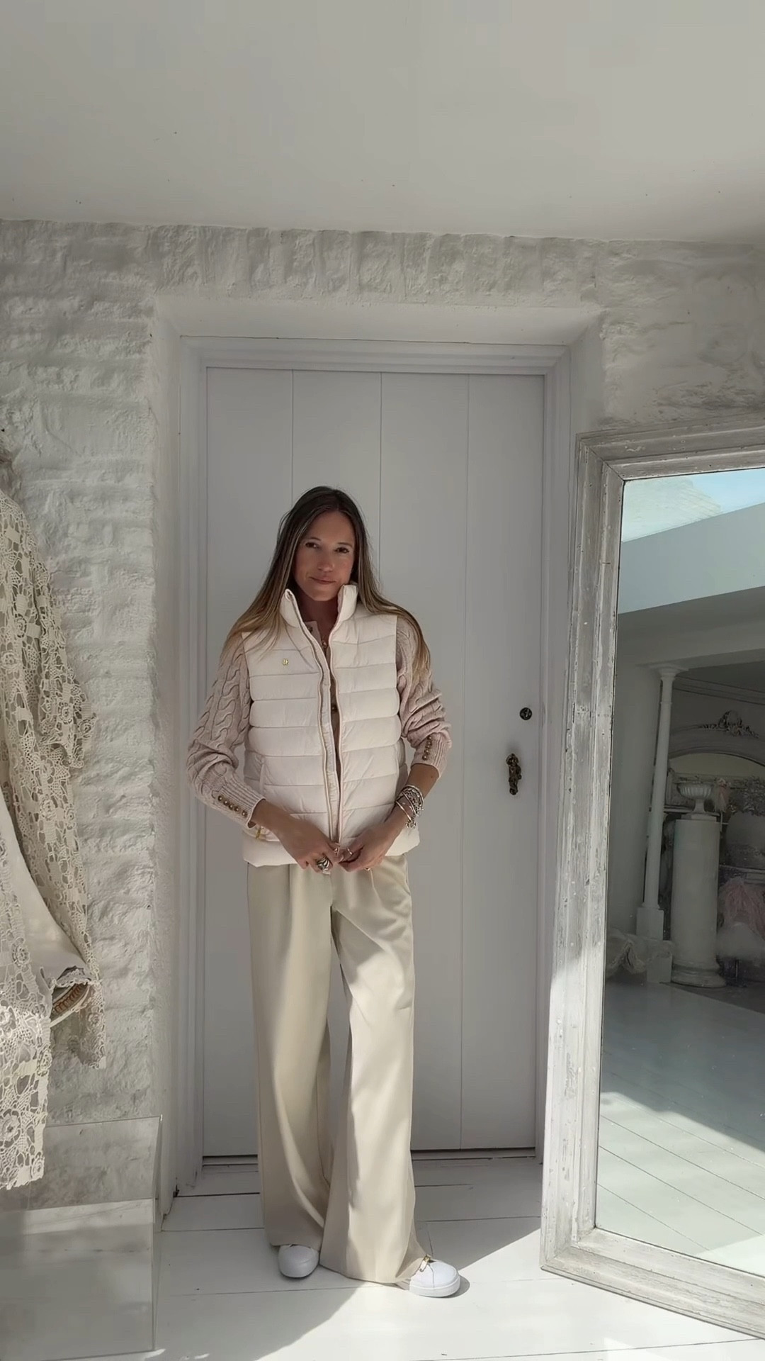 Country club casual. The perfect staple pieces for your spring summer wardrobe that you’ll wear forever 

Cable knit cardigan, pleated trousers, high waist trousers, blue stripe shirt, white trainers, white sneakers, everyday outfit inspo, padded gilet, pale pink, pale blue 

#LTKspring #LTKstyletip #LTKsummer