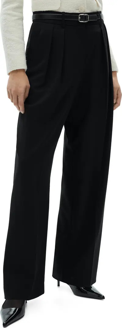 MANGO Pleated Wide Leg Pants | Nordstrom | Nordstrom
